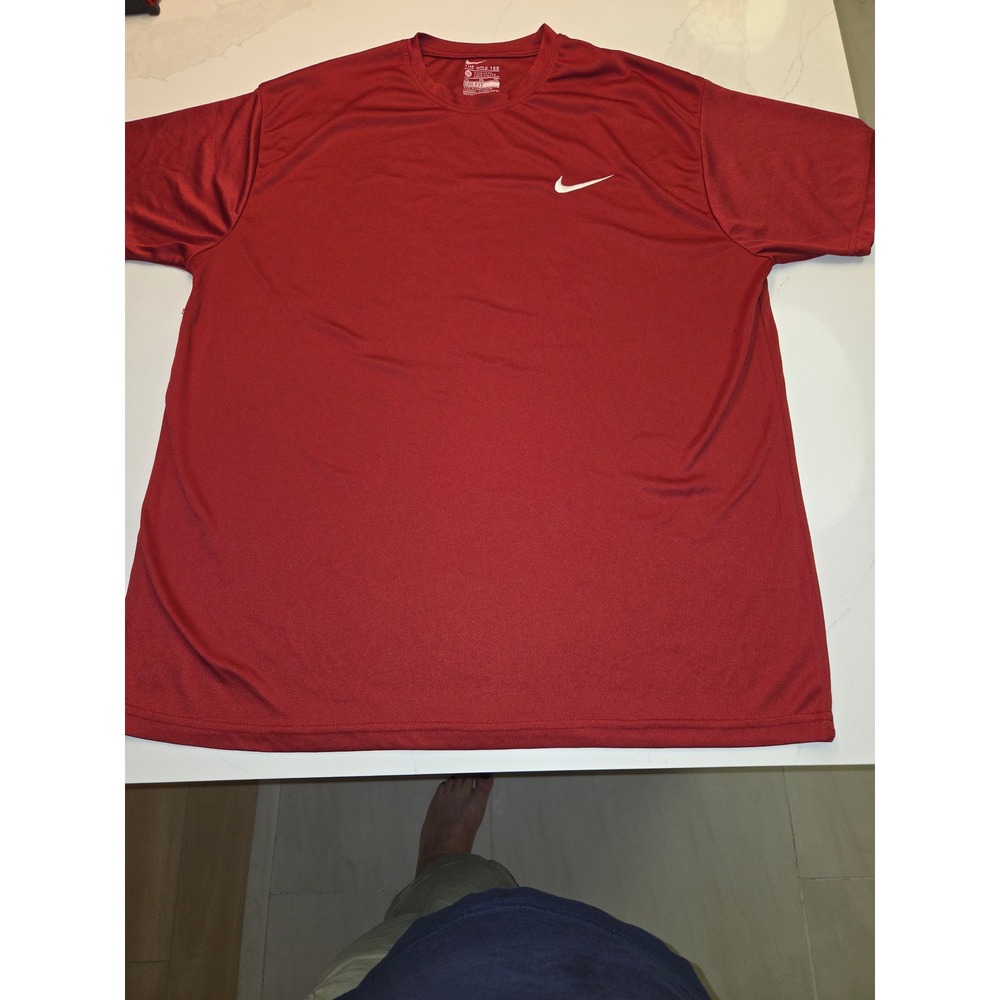 Nike Mens Legend Dri-FIT Training T-Shirt Red Heather Gym Workout Tee XXL - Picture 2 of 7